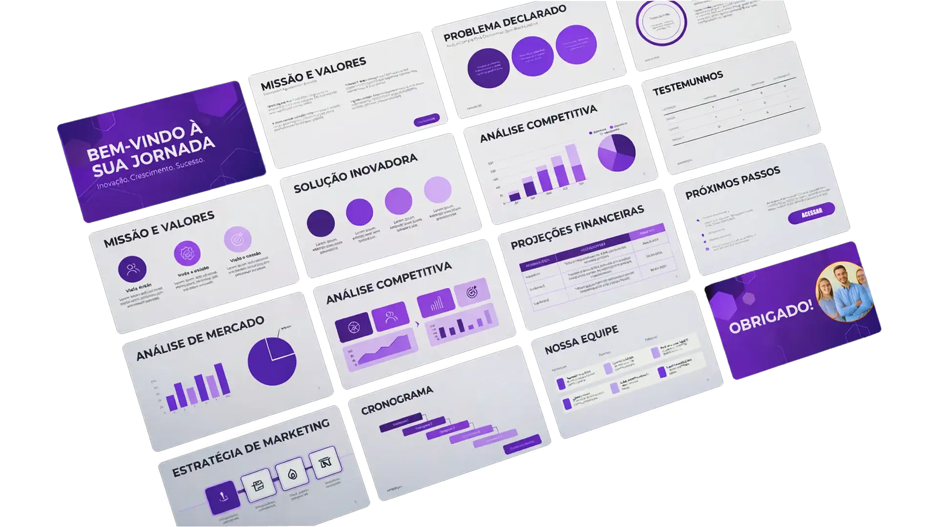 Escolha entre +1421 estruturas prontas